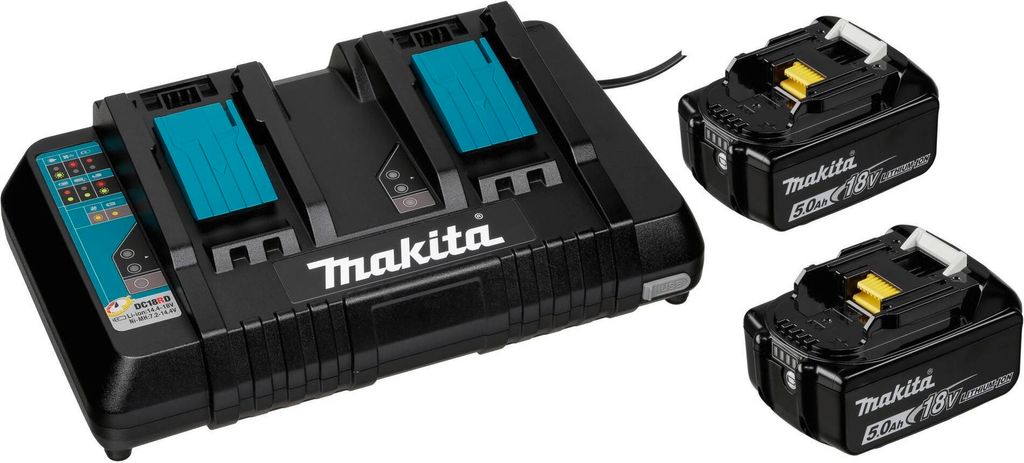 Makita Energy Kit 197629-2 2x BL1850B + DC18RD Produktbild 