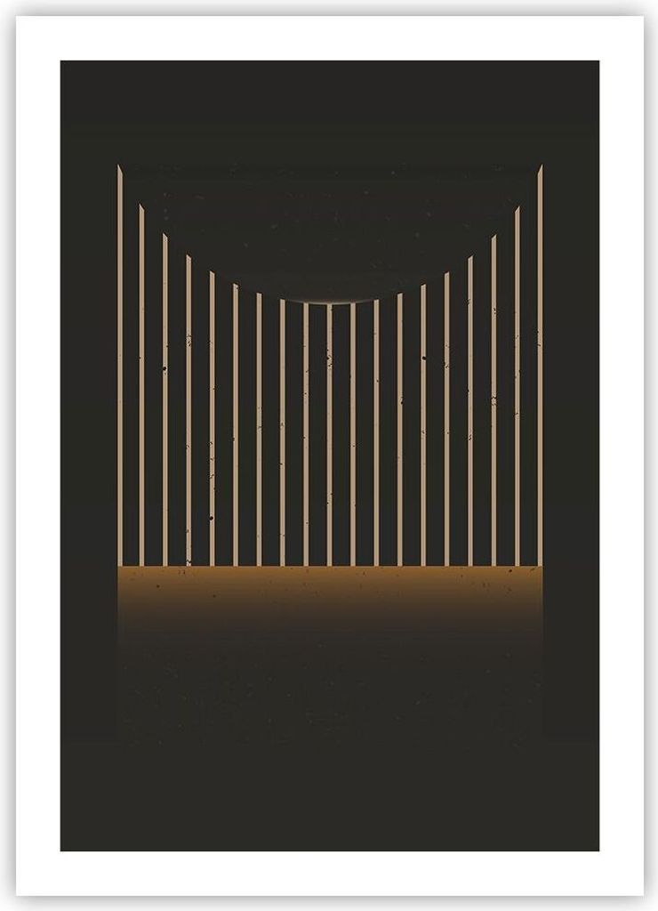 Poster - Poster ohne Rahmen - Modern Schwarz Gelb - 50x70 cm - Wand Bild - Wanddeko - Wandbilder - Kunstposter - Wandposter - Bilder - Kunstdruck -...
