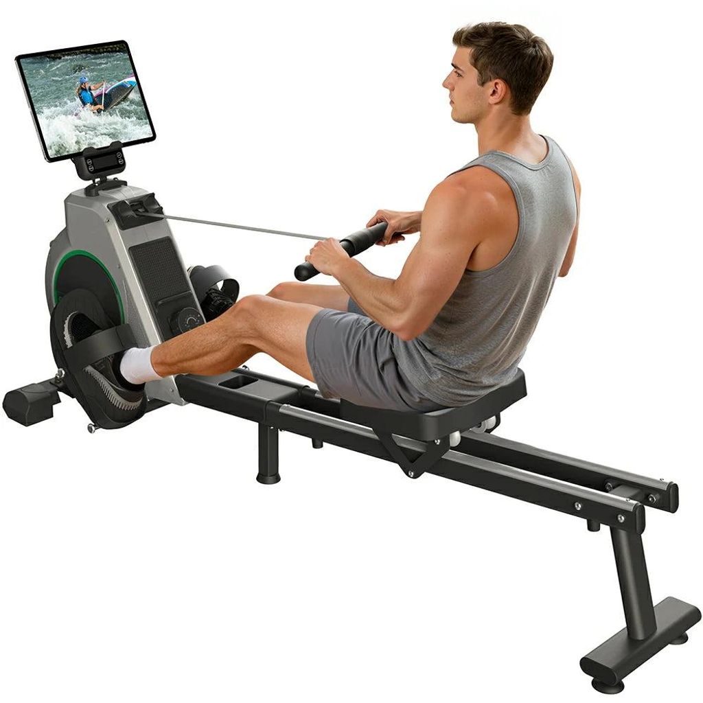 Formill QK530 Magnetisches Rudergerät, 16 Widerstandsstufen, 10 kg Schwungrad, Bluetooth-App, LCD-Display, bis 160 kg belastbar