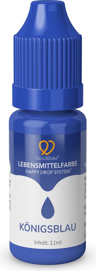 GoodBake Lebensmittelfarbe Blau, hochergiebig, zuckerfrei, vegan, zum Backen