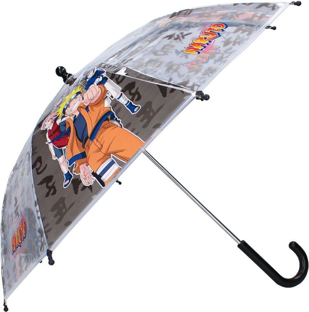 Stockschirm | schwarz & transparent | Naruto | Kinder Regenschirm