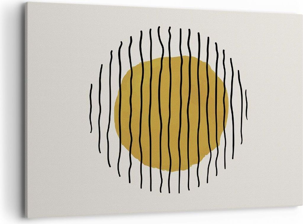 Bild auf Leinwand - Leinwandbild - Einteilig - Modern Piece Linear - 100x70cm - Wand Bild - Wanddeko - Wandbilder - Leinwanddruck - Bilder - Wandde...