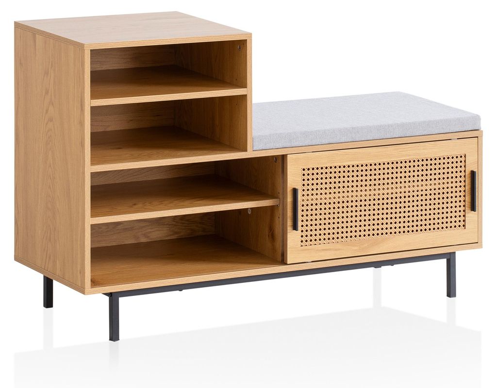 WOHNLING Panca per scarpe con seduta 120x75,5x40 cm Panca Immagine del prodotto 