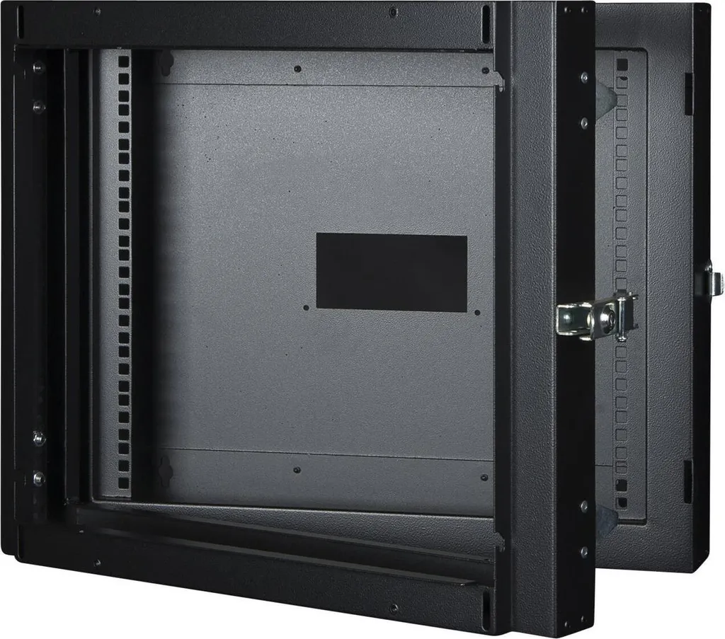 Baie de Brassage 9U Double Section 600mm Noir pour Rack Réseau 19''