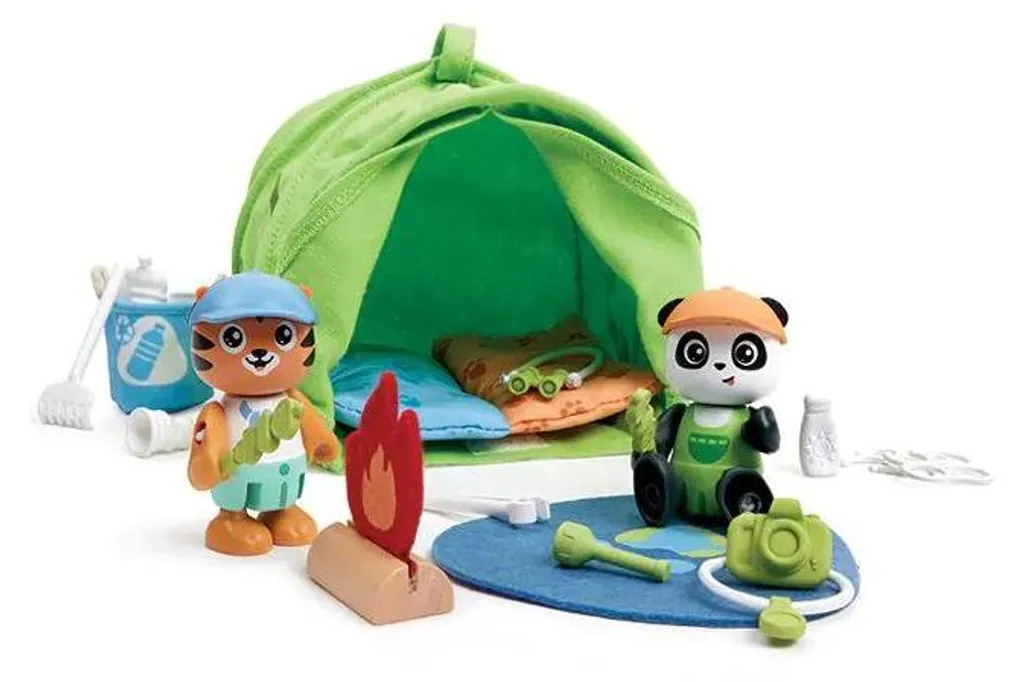 Set de jeu de camping biodégradable et éducatif pour petits campeurs