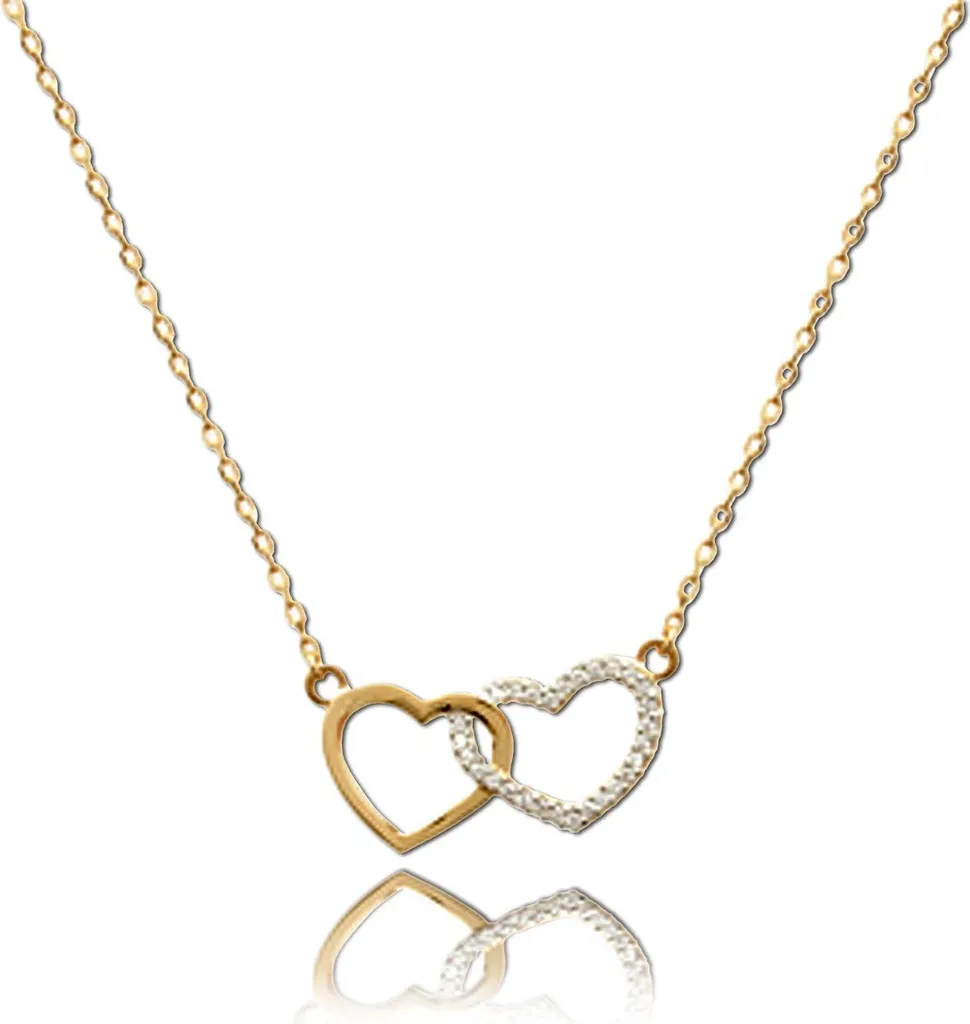 Collier élégant or jaune 750 pour soirée et travail - Longueur 42 cm