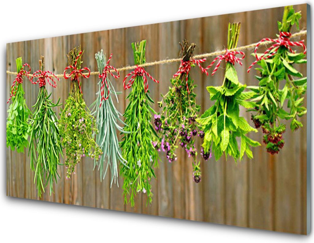 Küchenrückwand aus Glas 100x50cm Spritzschutz Blumen Pflanzen