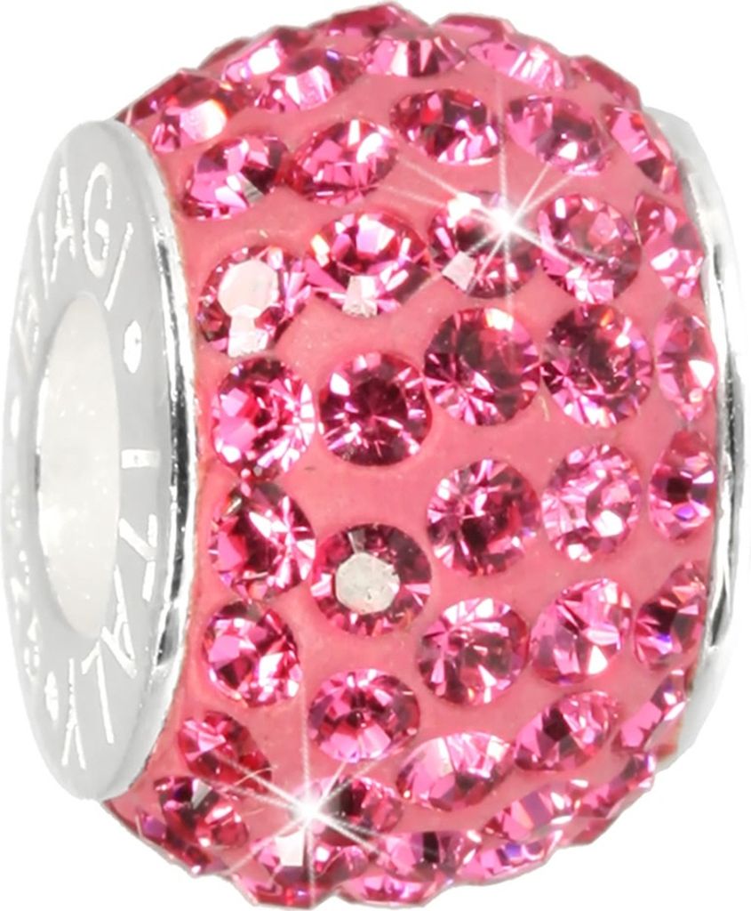 CarloBiagi Charm Bead Ring Zirkonia 925 Echt Silber Schmuck D2BBSCR01P