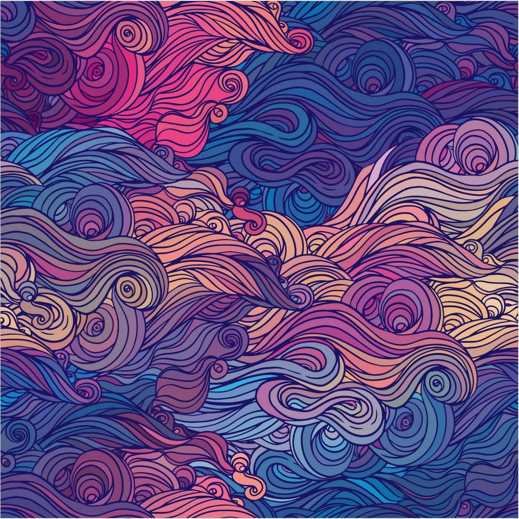 Wallario Memoboard Magnettafel aus Glas, Größe 50 x 50 cm, Motiv Fantasievoller Wirbel