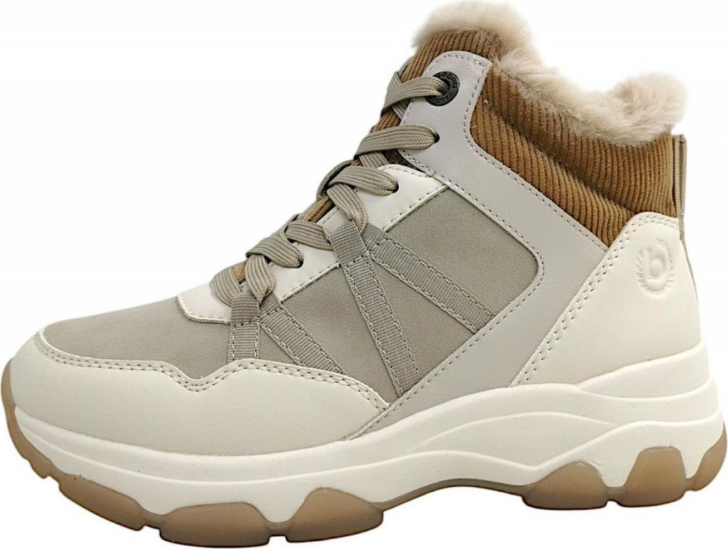 Bugatti Woman Yuki Revo Damenschuhe Schnürstiefel Beige Freizeit, Schuhgröße:38 EU