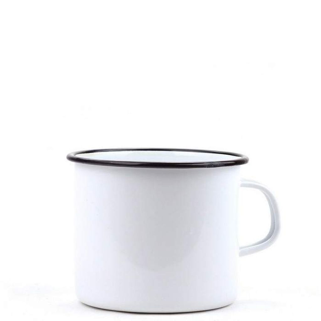 Smaltovaný hrnek 11 cm/1 litr, bílý, vyrobený pro Obrázek produktu 