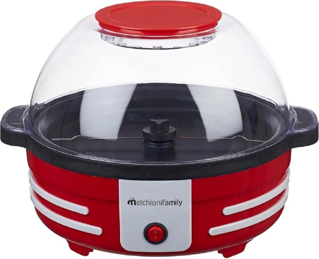 Melchioni 118370002 Popcornmaschine Rot, Transparent, Weiß 850 W