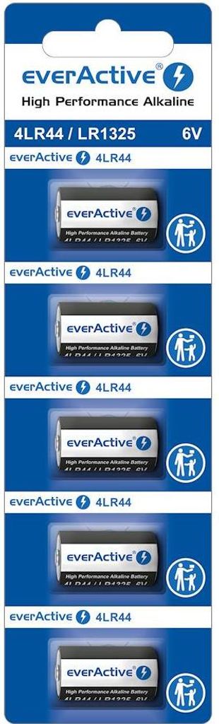 everActive 4LR44 / LR1325 / 544A Alkaline-Batterie - Blisterpackung mit 5 Stück