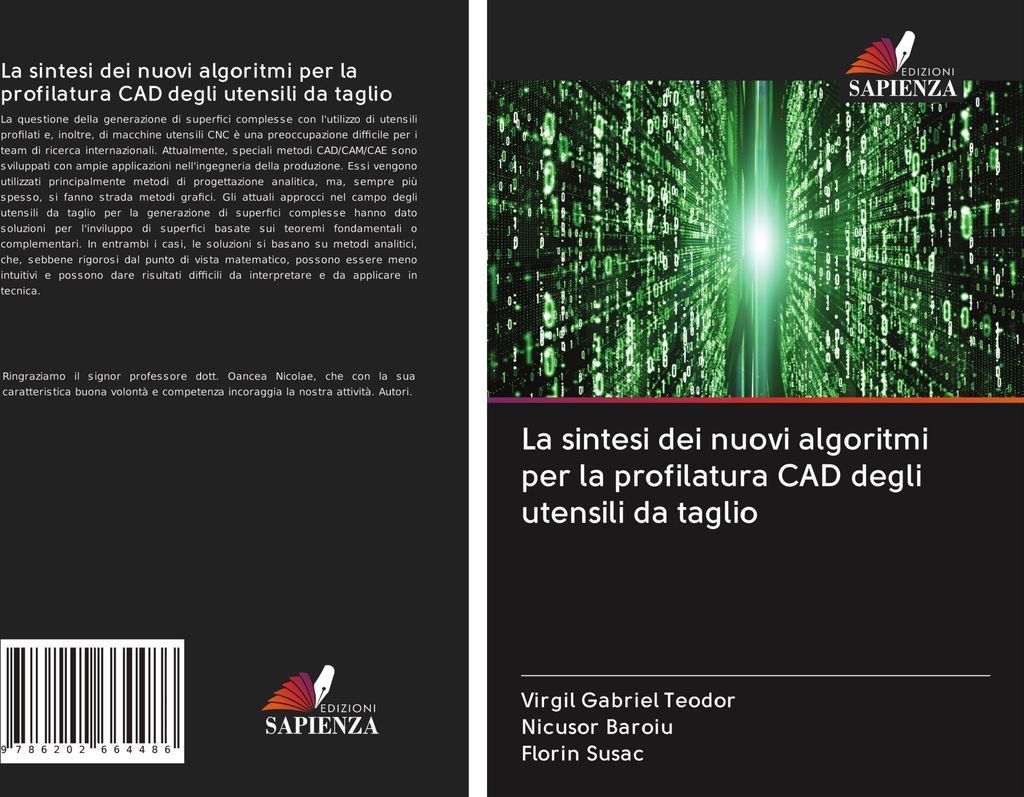 La sintesi dei nuovi algoritmi per la profilatura CAD degli utensili da taglio