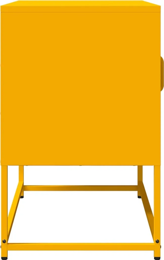 vidaXL Mobile TV giallo senape 68x39x60,5 cm Acciaio laminato a freddo - 7