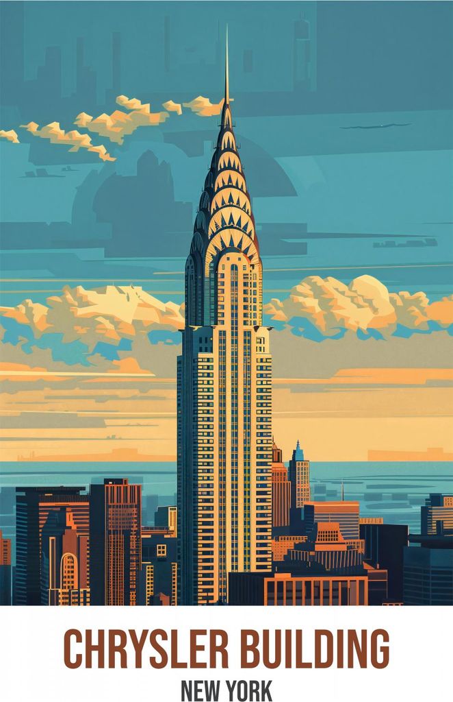Plakat 40x60cm Chrysler Building, New York