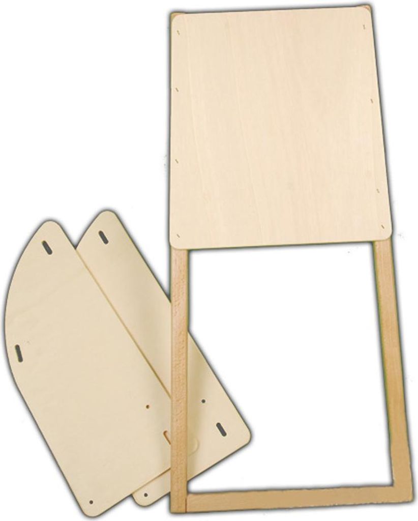 Sled rugleuning, beukenhout, kunststof sledrugleuning Productafbeelding 