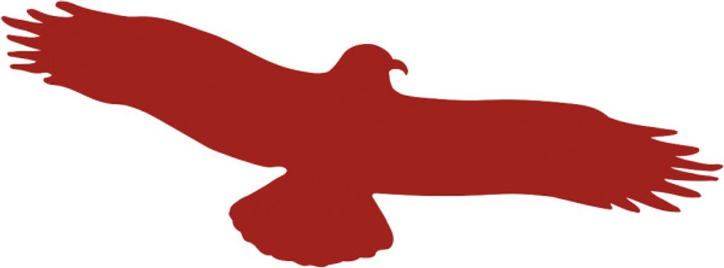 Dreifke Aufkleber Piktogramm Vogel einzeln rot, Folie, 475x175 mm