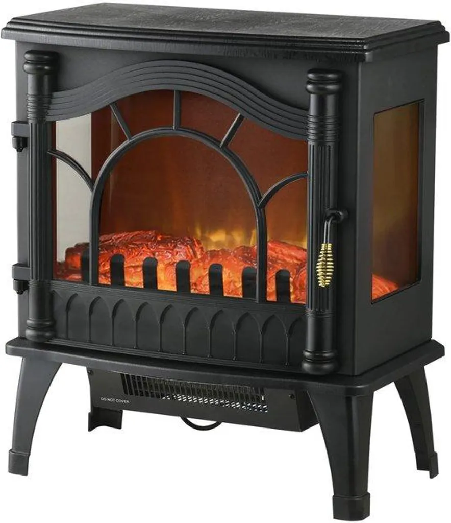 Poêle électrique portable noir avec chauffage efficace de 2000W max