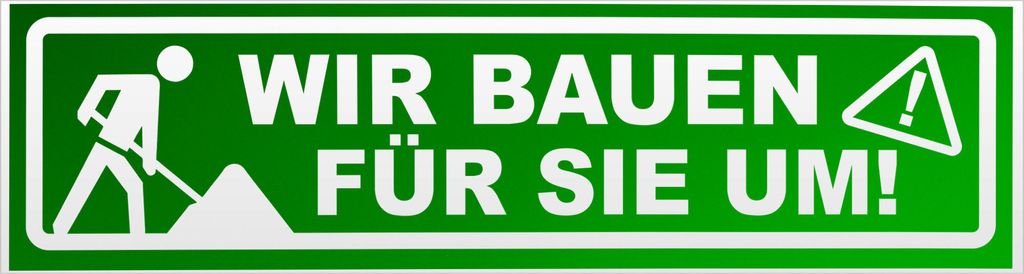 Kiwistar Wir Bauen für Sie um invertiert Magnetschild Schild magnetisch - 20cm Grün - reflektierend - Magnetfolie für Auto PKW Kfz