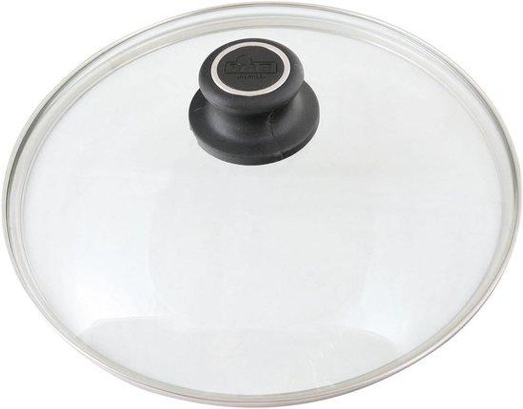 Glas-Haartiefeinigung - Pannendeckel - Küche und Backofen - Wärmebeständig bis 260 Grad - 28 Zentimeter - Schwarz