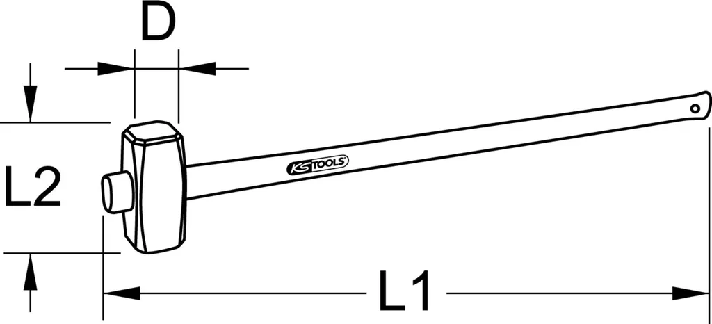 Masse 3000g KS Tools pour démolition et enfoncement manche robuste - 4