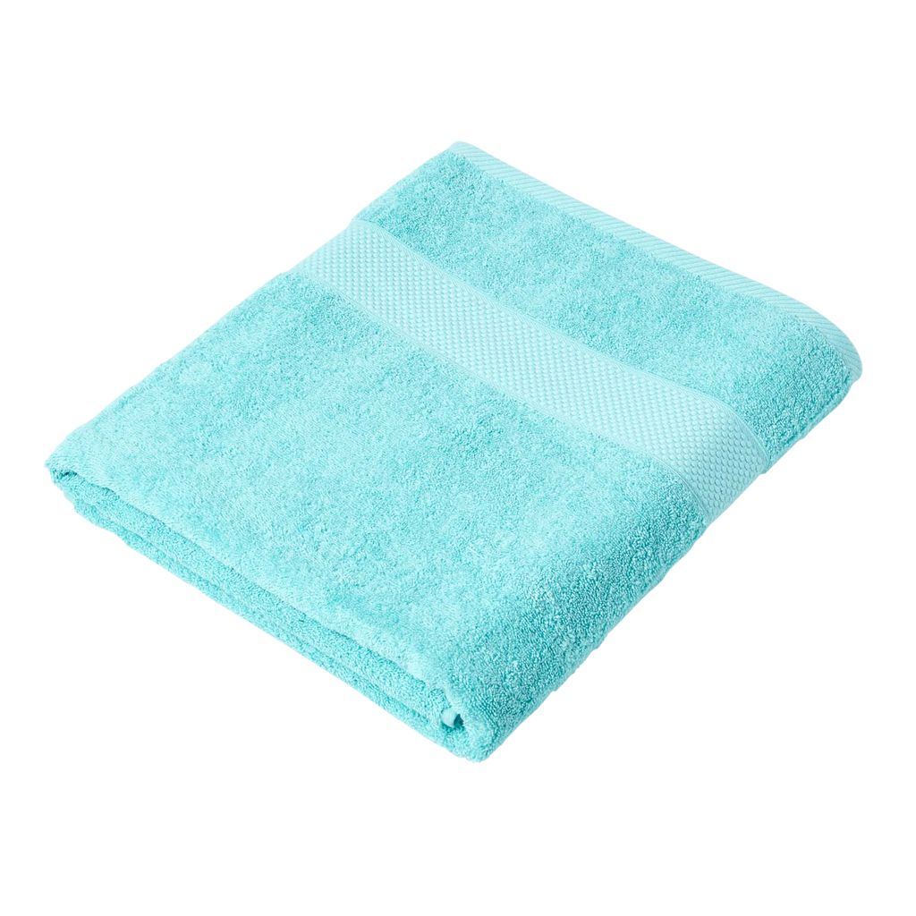 HOMESCAPES Badetuch aus 100% türkischer Baumwolle 500g/m² Badelaken 100x150cm - aqua türkis