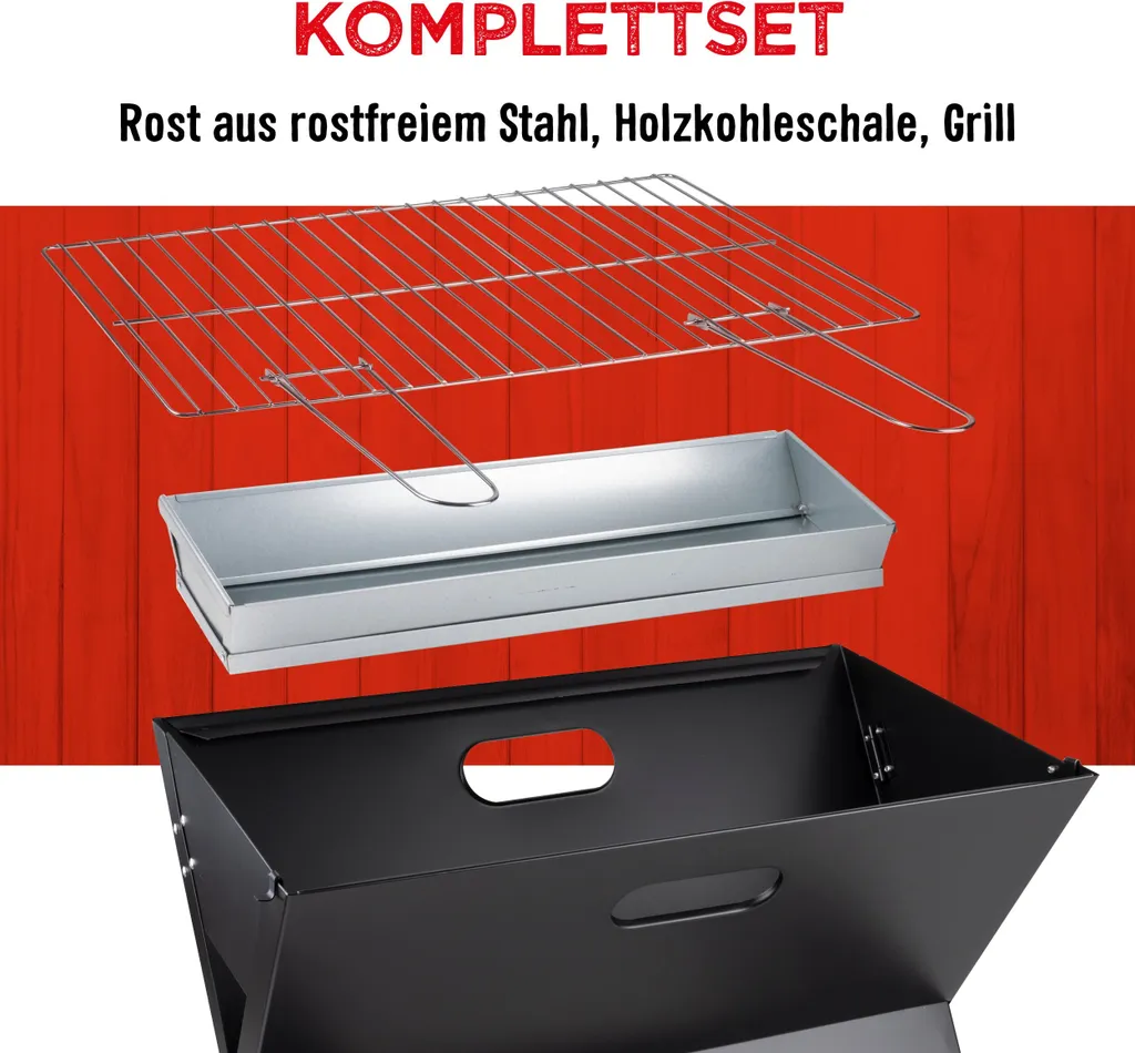 Barbecue de table pour balcon et pique-nique format pliable compact