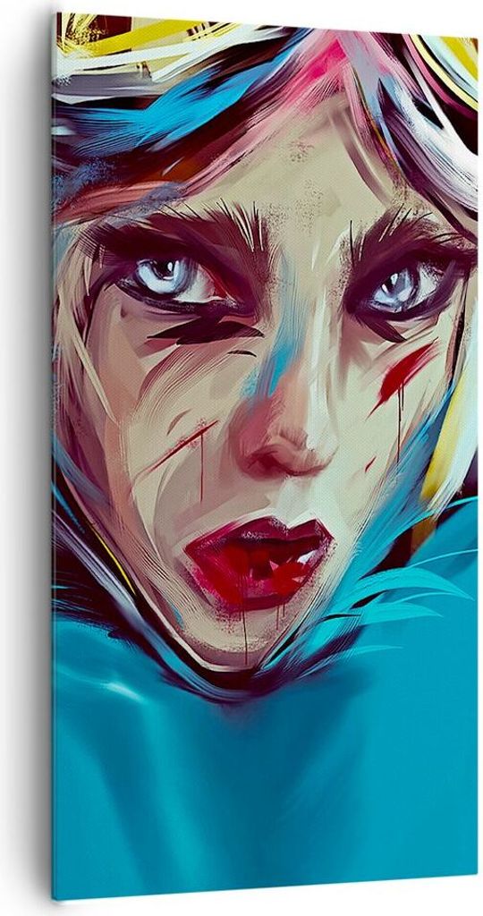 Bild auf Leinwand - Leinwandbild - Einteilig - Stück Modern Frau - 65x120cm - Wand Bild - Wanddeko - Wandbilder - Leinwanddruck - Bilder - Wanddek...