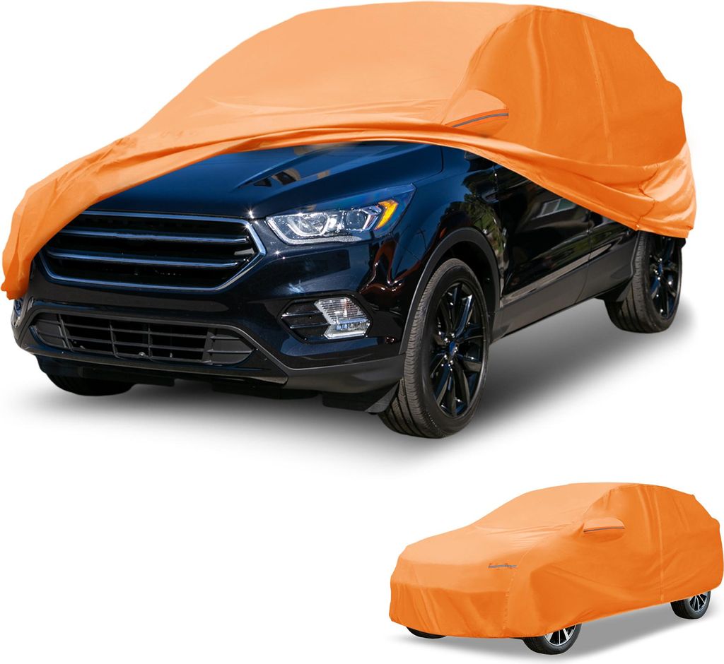 Autoabdeckung Wasserdicht Alle Wetter Automobil Au?en Anti-UV Sonne Regen Schutz Vollst?ndige Au?enabdeckung fš¹r Ford Escape 210D-PU Orange mit ...