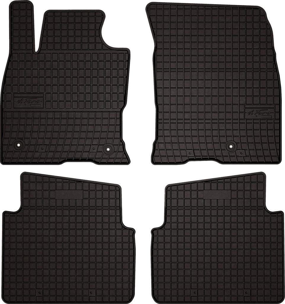 Gummifußmatten passend für Ford Kuga MK3 (SUV, Bj. 2019-) – schwarz, passgenau, mit Befestigungen set 4 Stk. - Gummi-Automatten