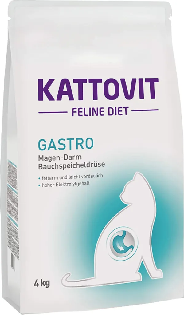 Kattovit Gastro Gatto 4kg: Crocchette Dietetiche per Pancreas e Intestino