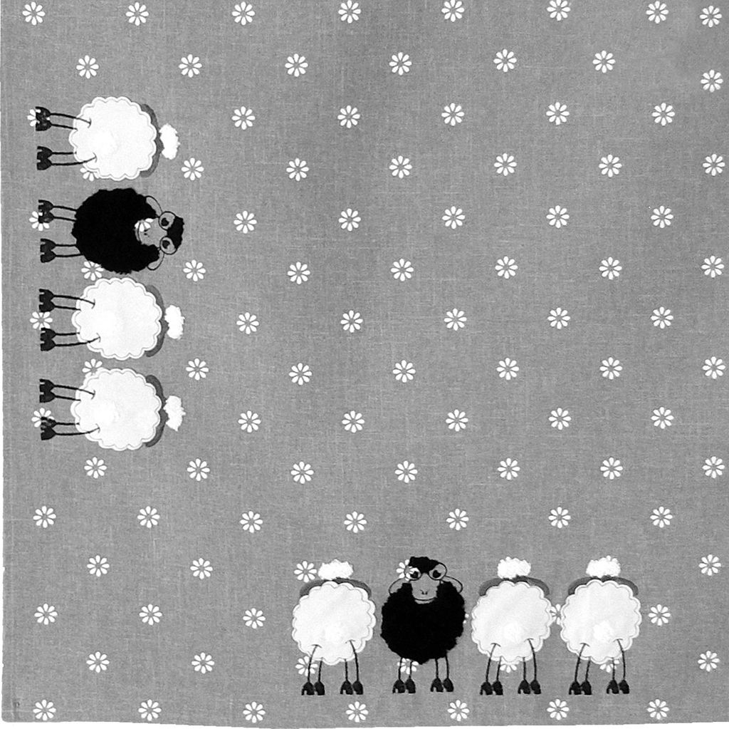 heimtexland ® Tischdecke Schwarzes Schaf Ostern Deko Produktbild 