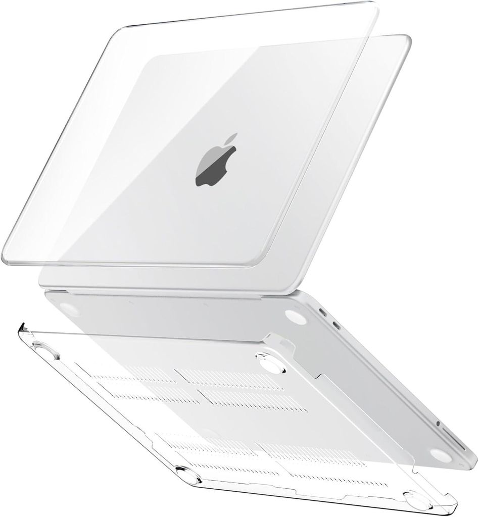 CLM-Tech Hülle kompatibel mit MacBook Neo 13 Zoll A18 Pro A3404 aus dem Jahr 2026 - Ultradünne Hartschale - Snap Case Cover Transparent