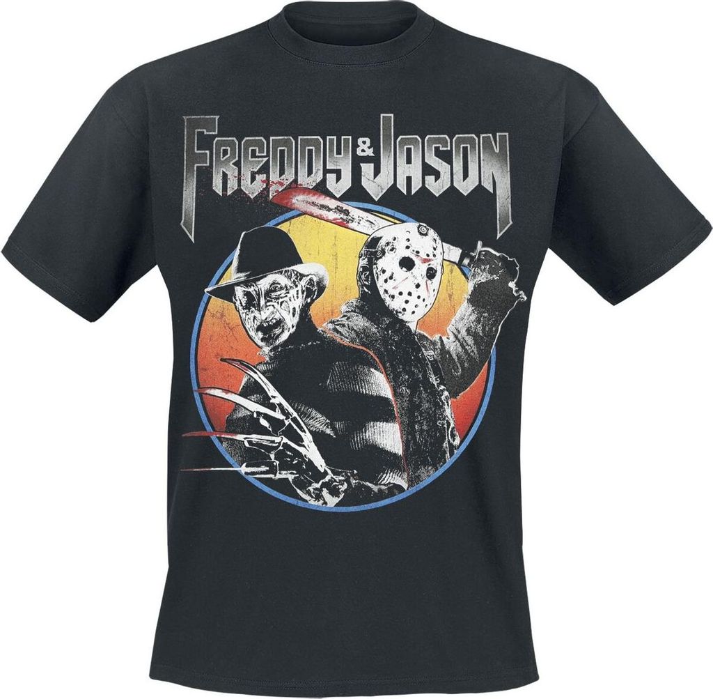 Freitag der 13. T-Shirt Herren Freddy vs. Jason schwarz XL