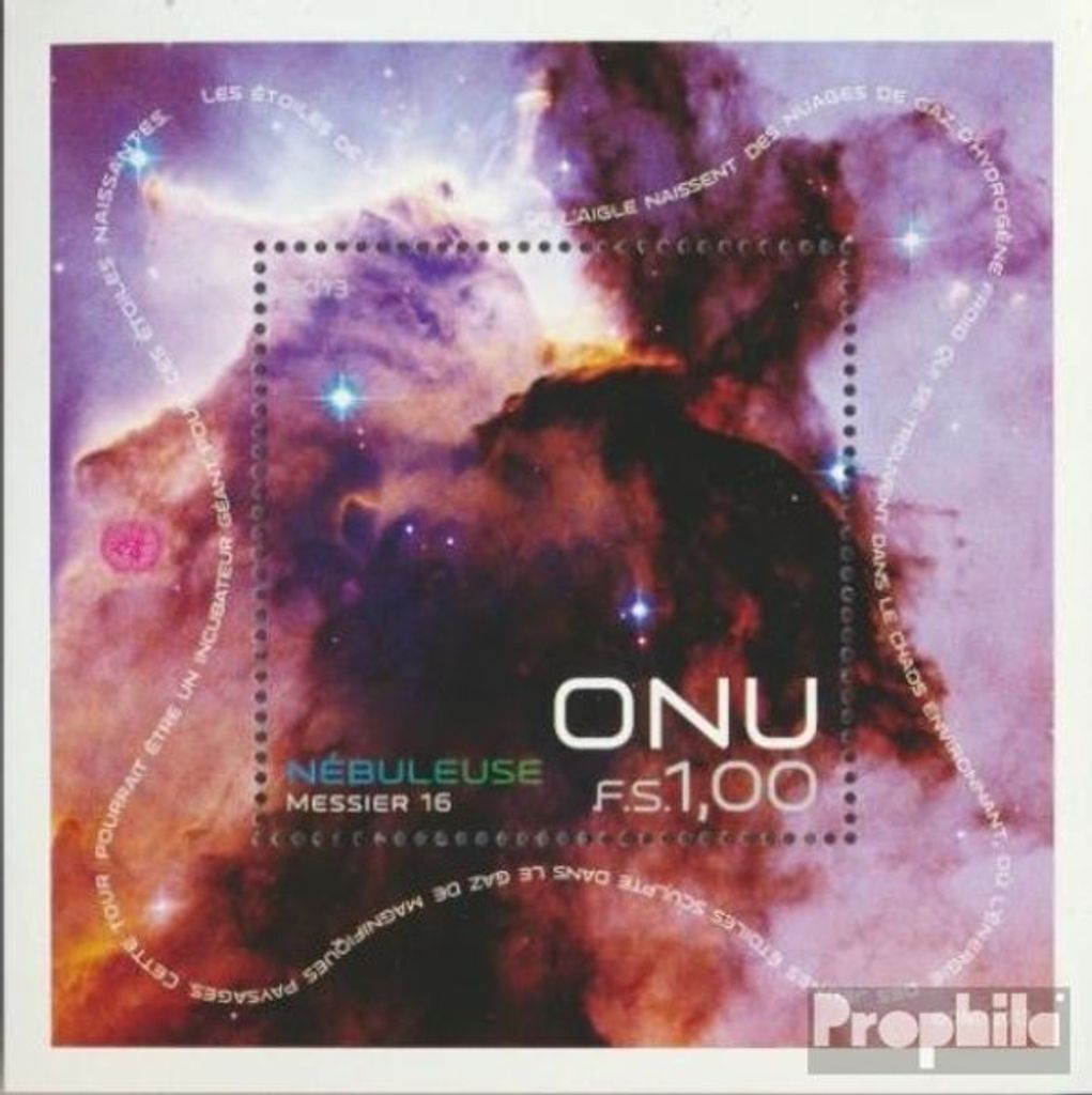 Briefmarken UNO - Genf 2013 Mi Block34 (kompl.Ausg.) postfrisch Weltraumwoche Nebel