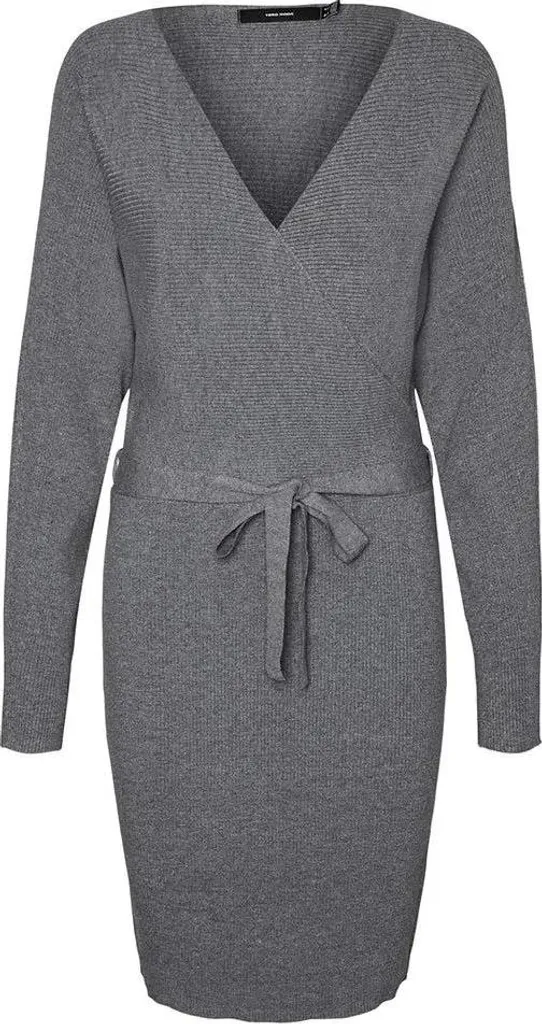 Robe pull en maille grise pour femme coupe droite classique taille M