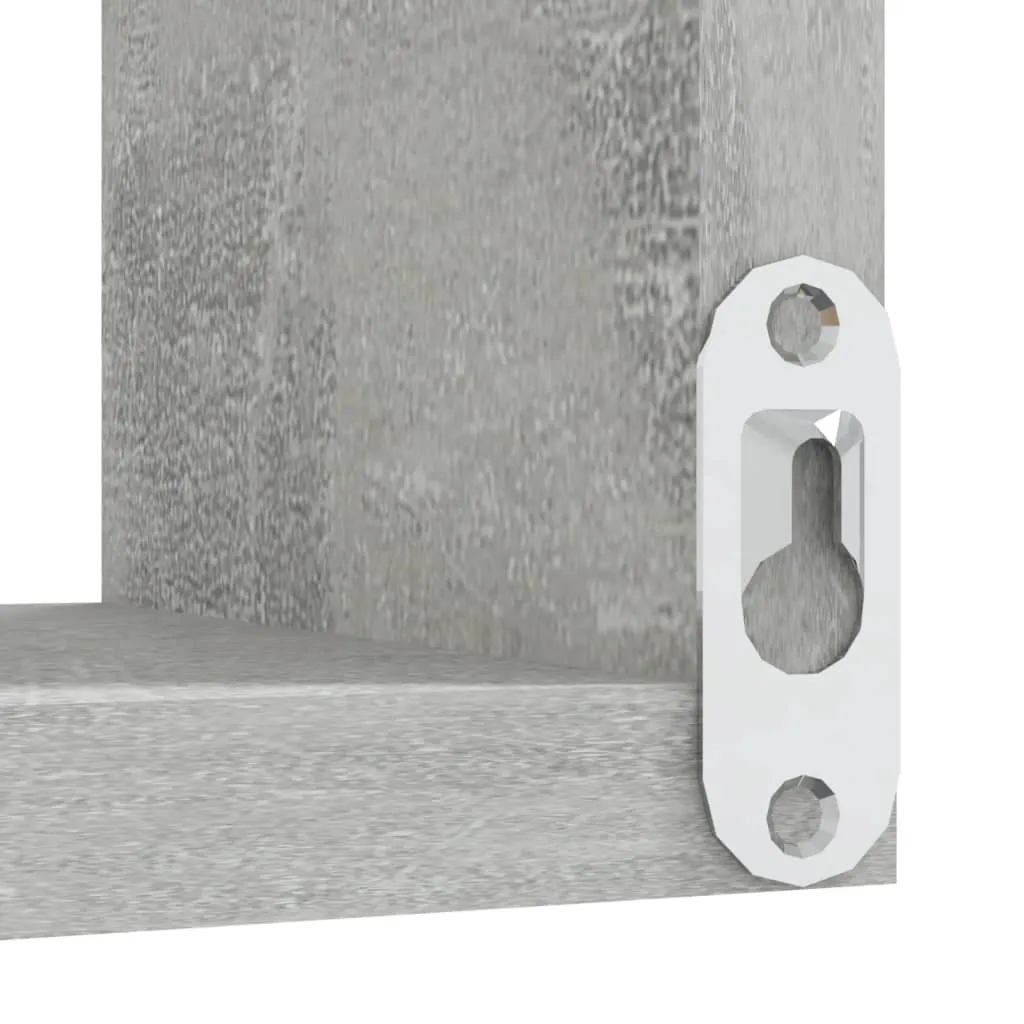 Étagères murales d'angle pour gain de place 40x40x50 cm gris béton x2 - 9