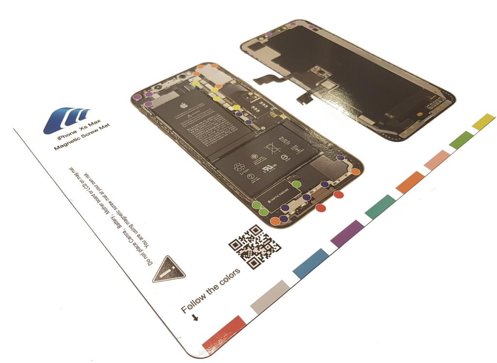 Magnetische Schraubenmatte für iPhone XS Max Telefonreparatur-Demontageanleitung