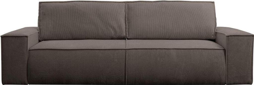 3-sitziges Schlafsofa aus braunem Kord AMELIA PASCAL MORABITO