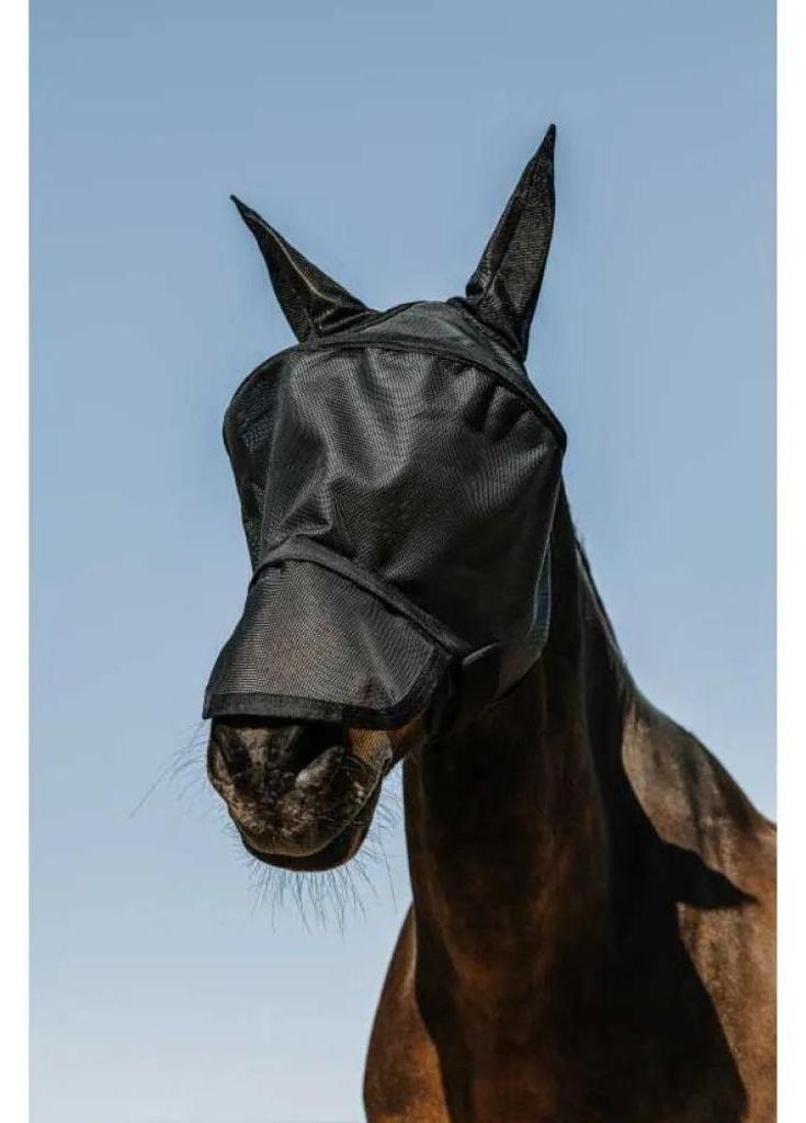 Equithéme Fliegenmaske Protec schwarz, Größe:XL