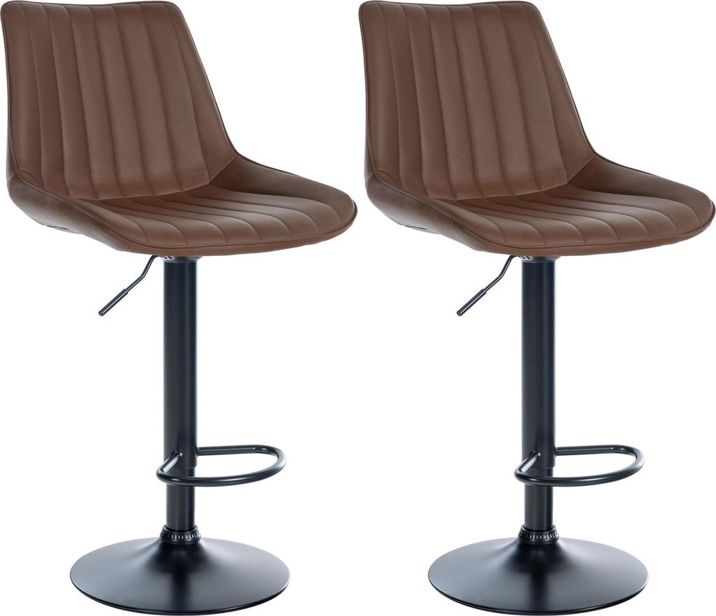 2er Set Barhocker Toni Kunstleder chrom - schwarz