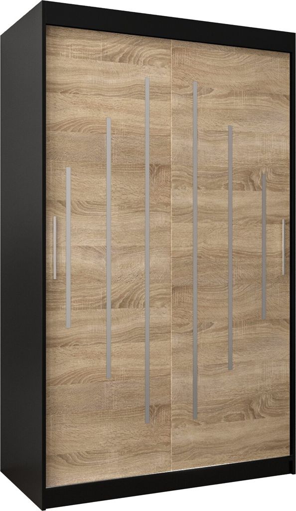 Kleiderschrank, Schiebetürenschrank Schlafzimmer, Schrank YORK 120 cm