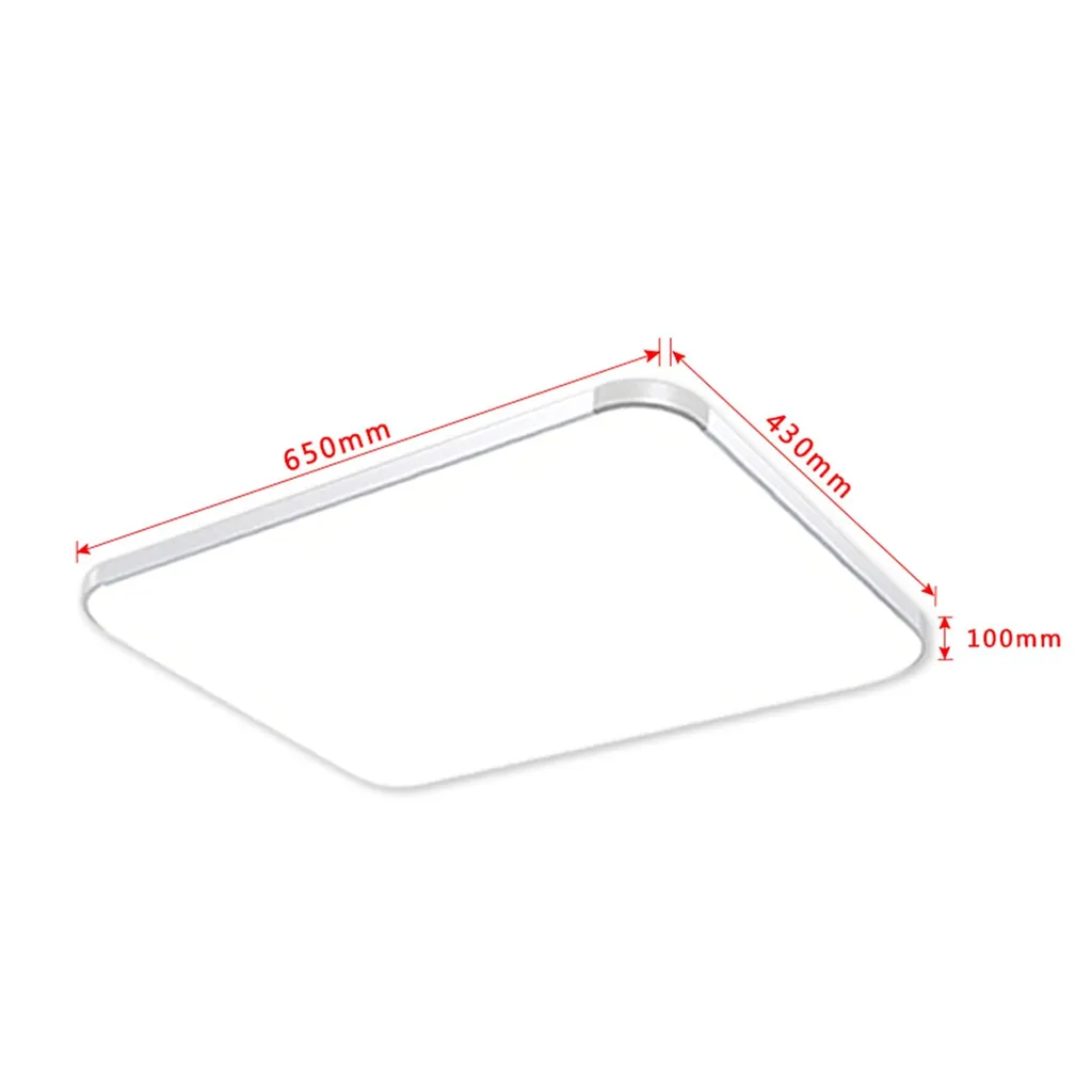 Plafonnier LED 72W Dimmable JNGLGO Rectangulaire avec Télécommande