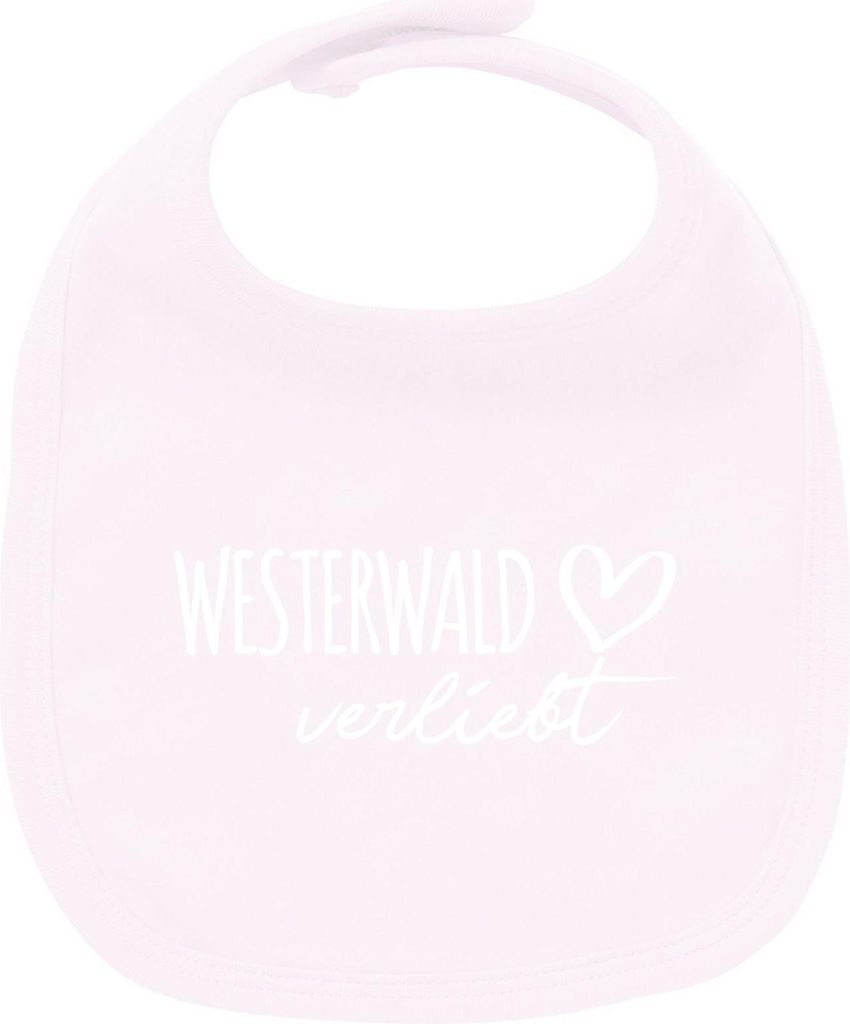 Huuraa Unisex Babylatz Westerwald verliebt Geschenk Babypink Baumwolle Westerwald Mitbringsel