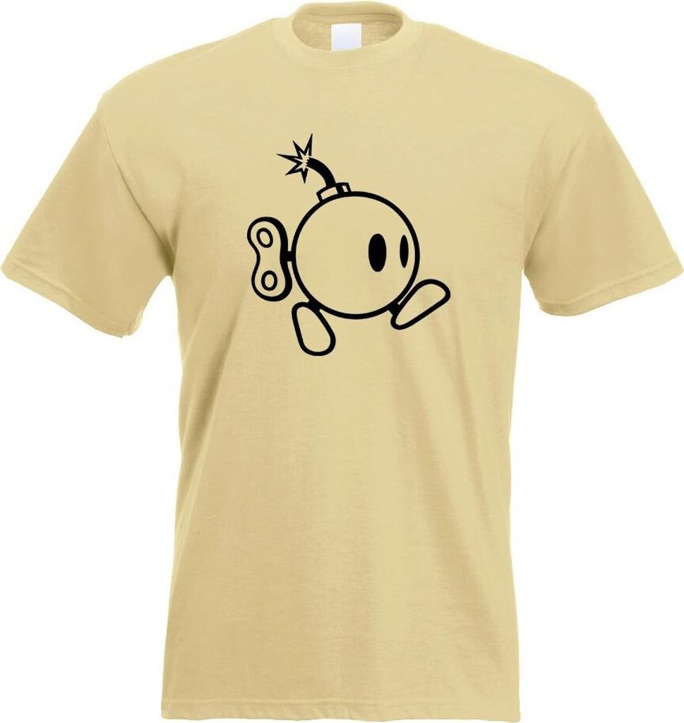 Kiwistar - T-Shirt - Khaki - Bomber Running Bomb Motiv Bedruckt Funshirt Design Print - mit Motiv Bedruckt - Funshirt Design - Sport - Freizeit - H...