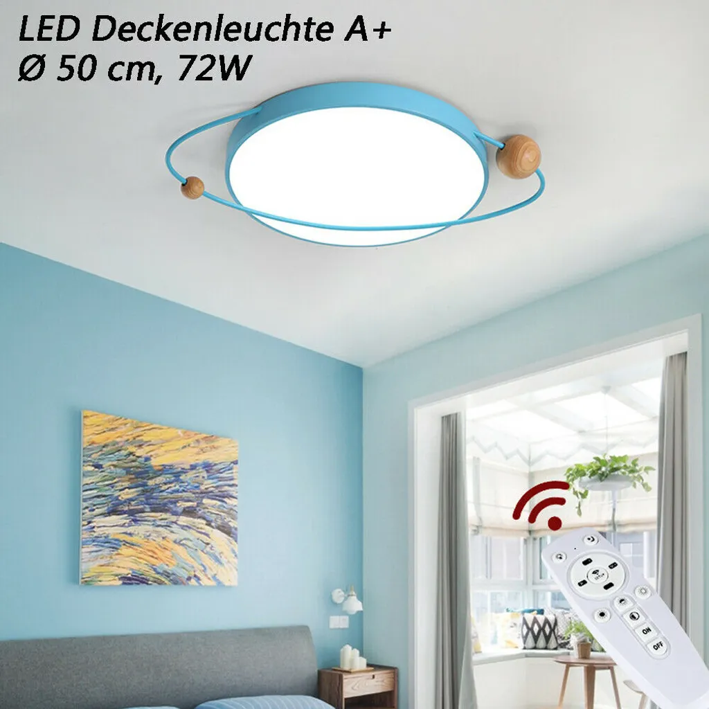 Plafoniera LED Smart XQ-301 72W: Luce CCT Blu con Telecomando Remoto