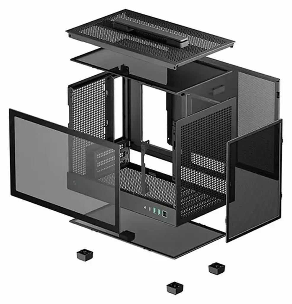 Boîtier PC Portable DeepCool CH160 - Idéal Setup Gaming Mini-ITX Noir - 9