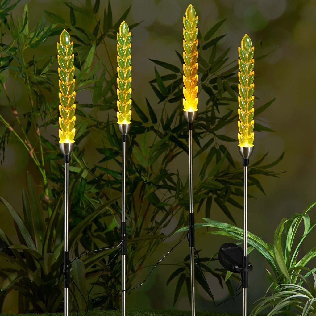 Solar LED Gartenleuchte Ähren im 4er-Set Solarleuchte Produktbild 