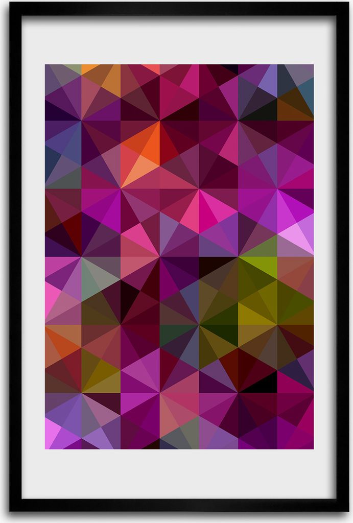 Bild - Bilderrahmen - 40 cm x 60 cm - MDF - Rahmen - Wandkunst - Wellen Abstraktion